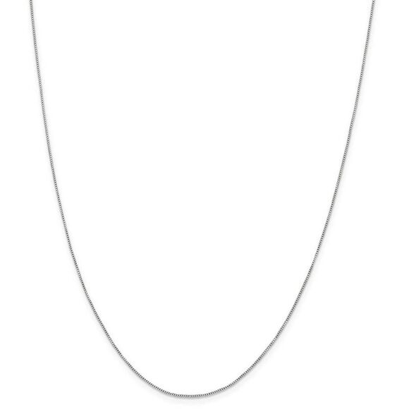 0.6mm, Sterling Silver, Solid Box Chain Necklace, 16 Inch - Picture 3 of 8